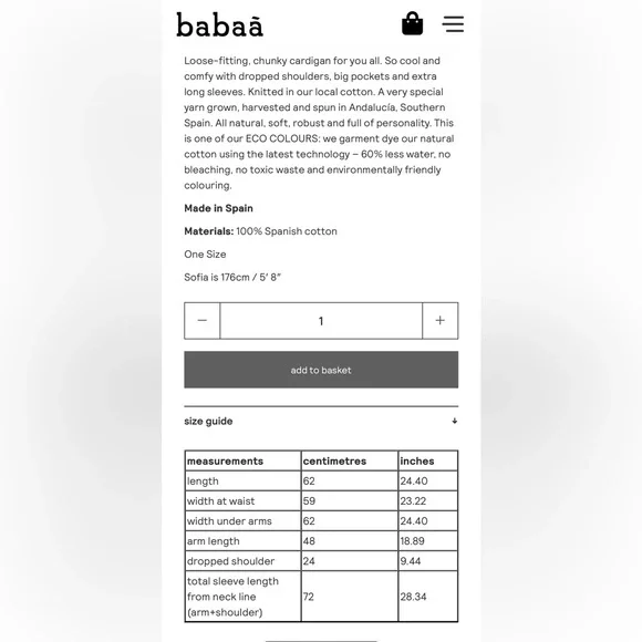 Babaa Cardigan No16 in Pimenton Dulce - Picture 4 of 4